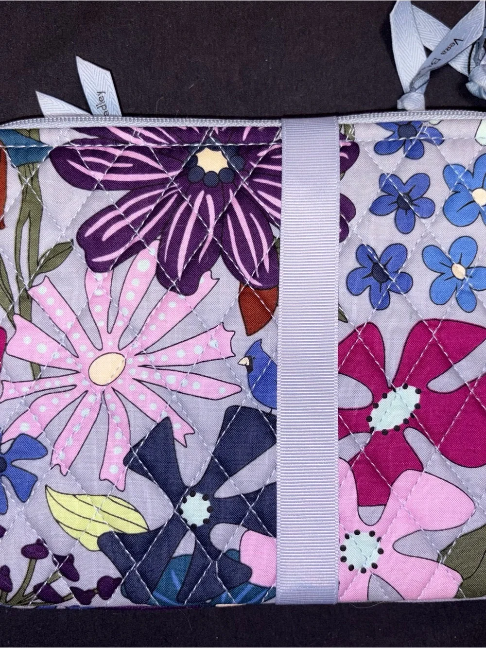 Vera Bradley Floral Quilted Zip Pouch Set - Lavender Multicolor